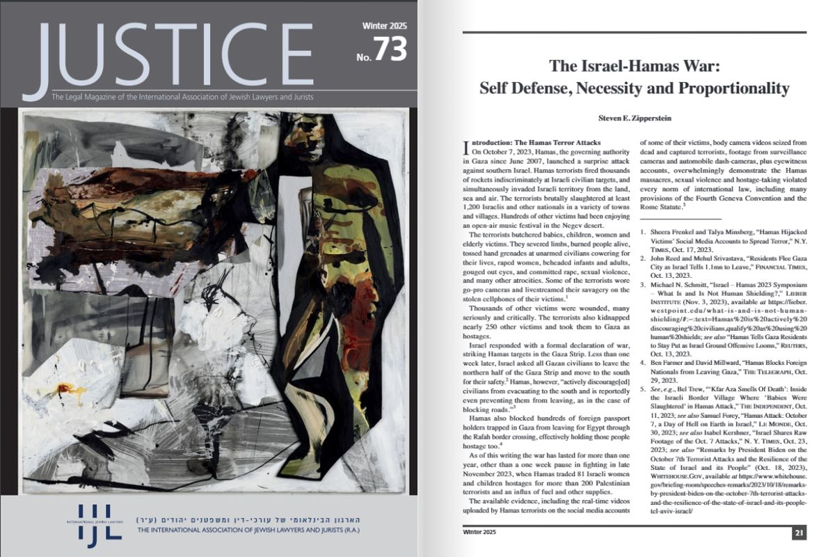 Zipperstein Israel-Hamas War